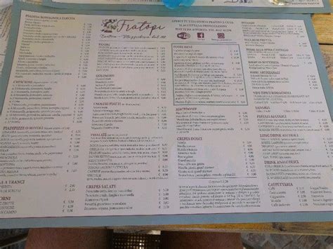 Menu Fratopi, Cesenatico